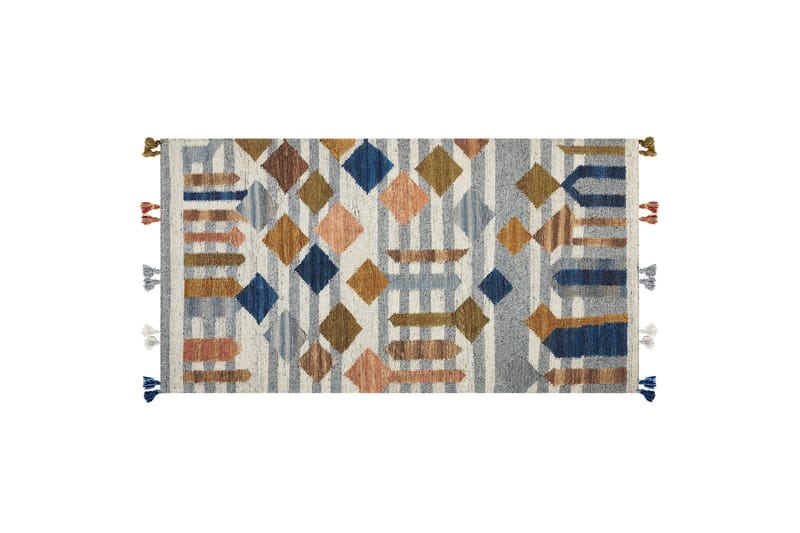 Kasakh Ullteppe 80x150 cm - Blå - Tekstiler - Tepper & Matter - Moderne tepper - Ullteppe