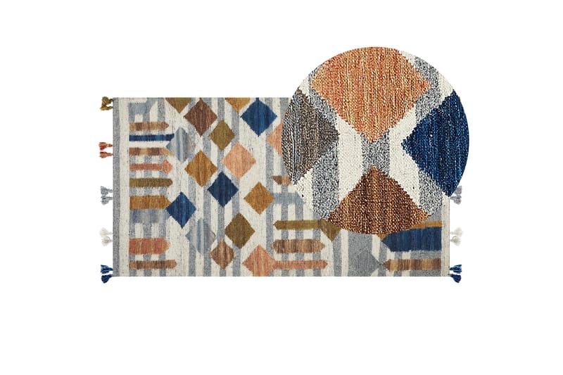 Kasakh Ullteppe 80x150 cm - Blå - Tekstiler - Tepper & Matter - Moderne tepper - Ullteppe