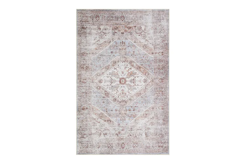 Kashan Wiltonteppe 160x230 cm Rektangulær, Blå/Krem