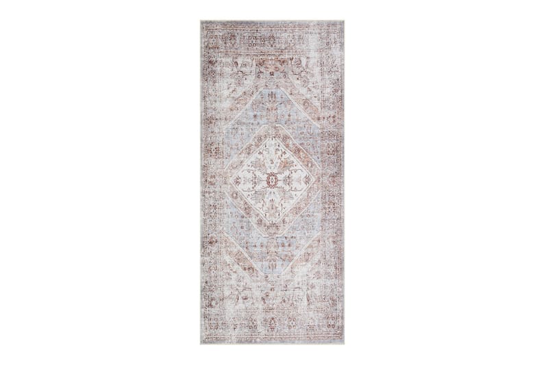 Kashan Wiltonteppe 80x200 cm Oval - Blå/Krem - Tekstiler - Tepper & Matter - Moderne tepper - Wiltontepper