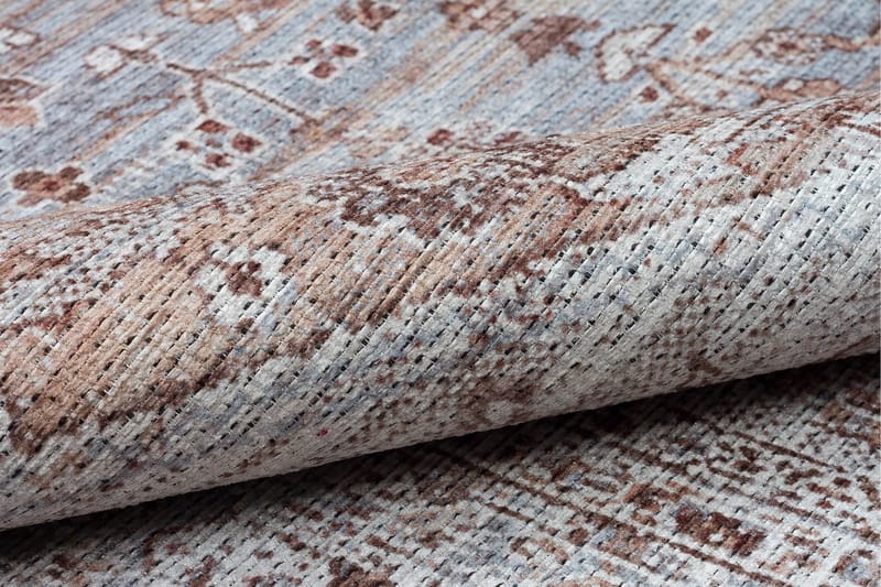 Kashan Wiltonteppe 80x200 cm Oval - Blå/Krem - Tekstiler - Tepper & Matter - Moderne tepper - Wiltontepper