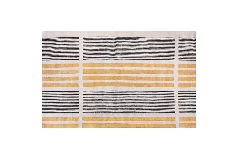 Katra Bomullsteppe 140x200 cm - Gul - Tekstiler - Tepper & Matter - Moderne tepper - Ryeteppe
