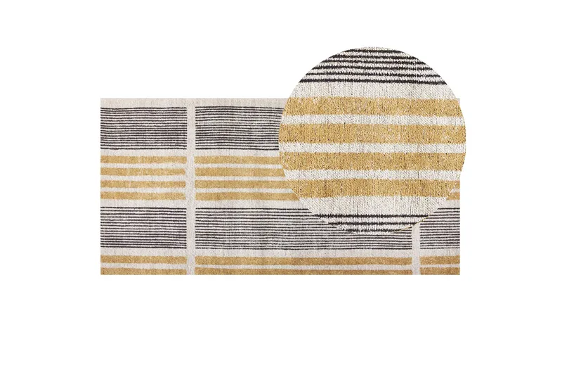 Katra Ryeteppe 80x150 cm - Gul - Tekstiler - Tepper & Matter - Moderne tepper - Ryeteppe