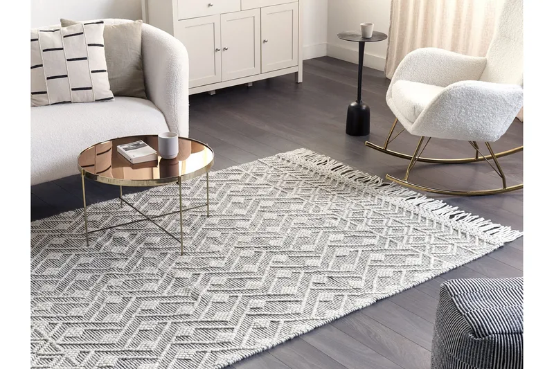 Kavak Ullteppe 160x230 cm, Svart/hvit