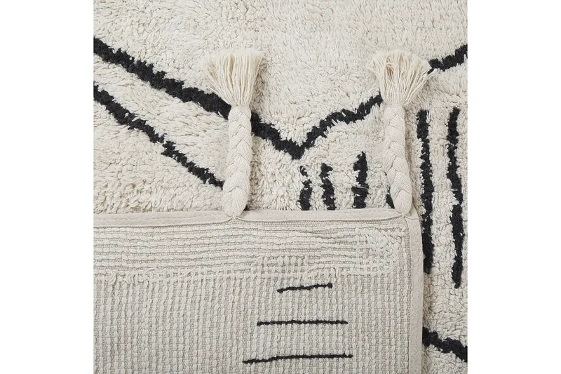 Kebir Bomullsteppe 160x230 cm - Svart/hvit - Tekstiler - Tepper & Matter - Moderne tepper - Bomullstepper