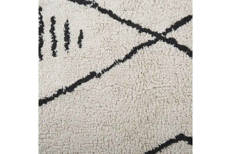 Kebir Bomullsteppe 160x230 cm - Svart/hvit - Tekstiler - Tepper & Matter - Moderne tepper - Bomullstepper