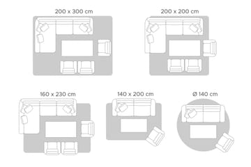 Kebir Bomullsteppe 160x230 cm - Svart/hvit - Tekstiler - Tepper & Matter - Moderne tepper - Bomullstepper