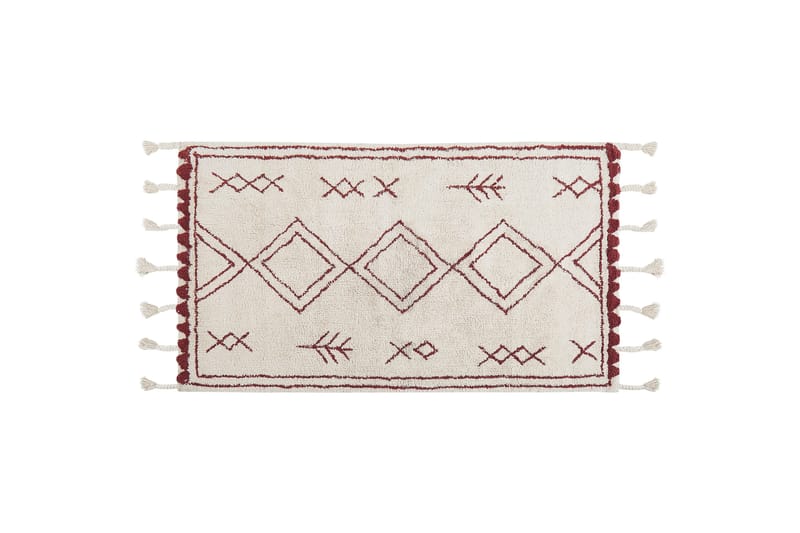 Kenitra Bomullsteppe 80x150 cm, Svart/hvit