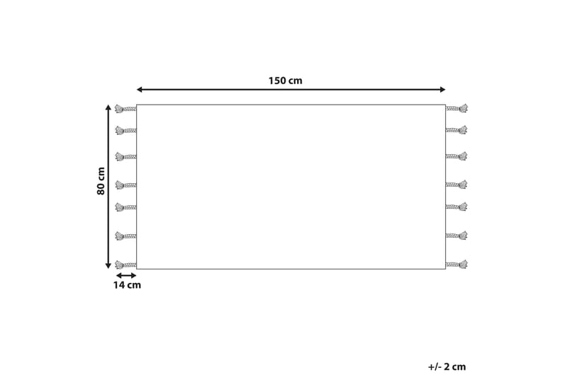 Kenitra Bomullsteppe 80x150 cm - Svart/hvit - Tekstiler - Tepper & Matter - Moderne tepper - Bomullstepper