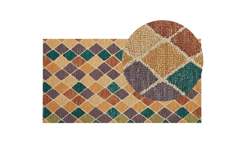 Keskin Ullteppe 80x150 cm - Beige - Tekstiler - Tepper & Matter - Moderne tepper - Ullteppe