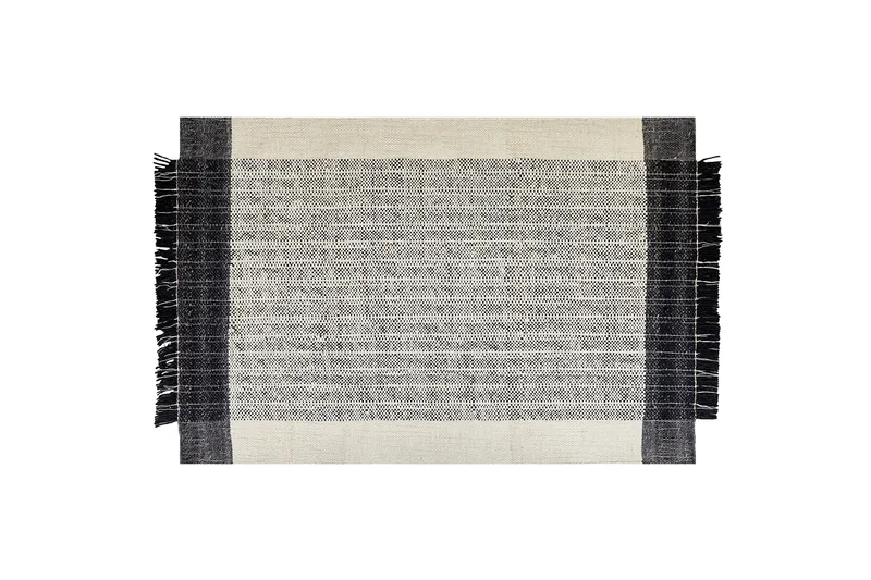 Ketenli Ullteppe 140x200 cm, Svart/hvit