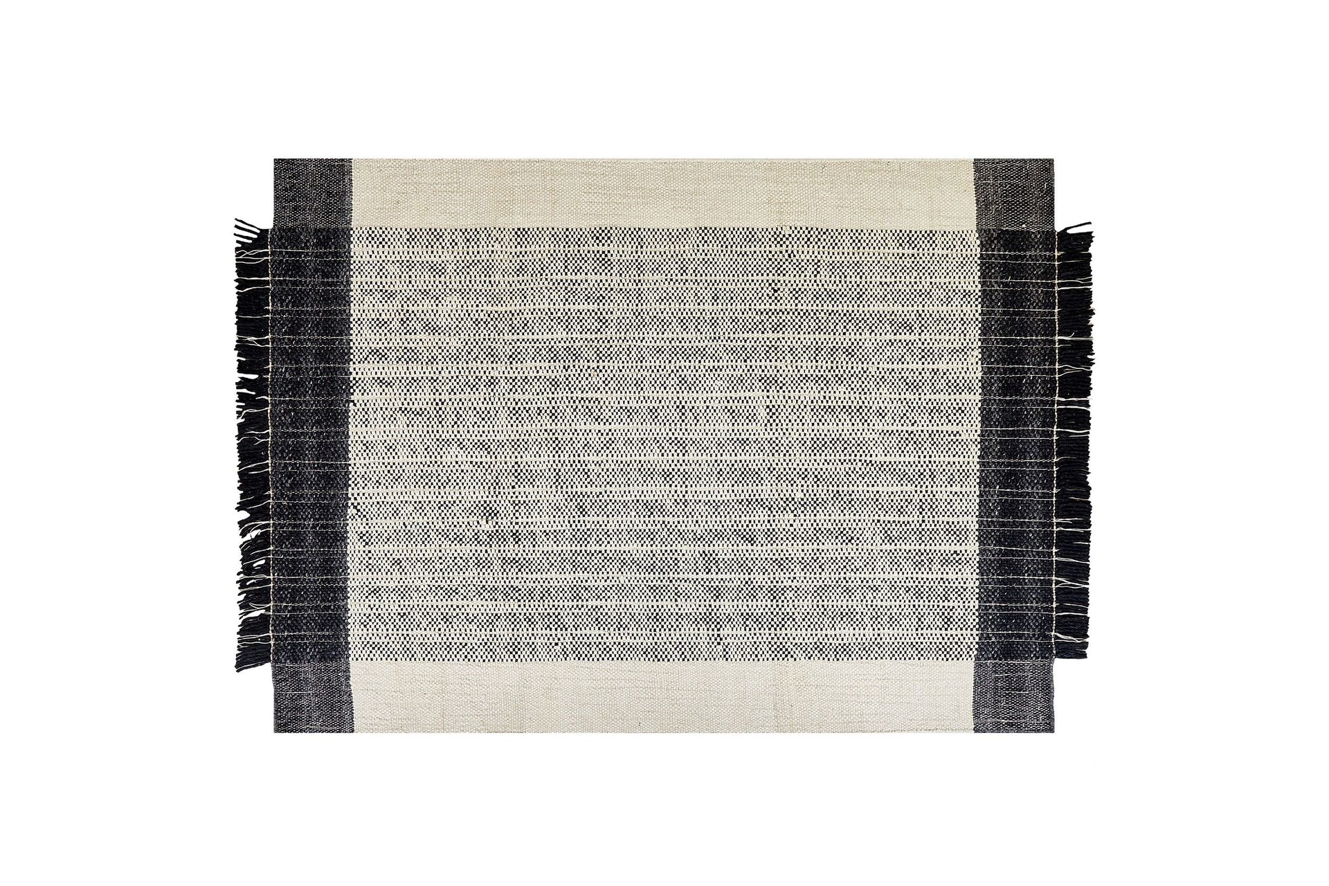 Ketenli Ullteppe 160x230 cm - Svart/hvit