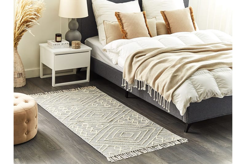 Khenifra Bomullsteppe 80x150 cm - Grå - Tekstiler - Tepper & Matter - Moderne tepper - Bomullstepper