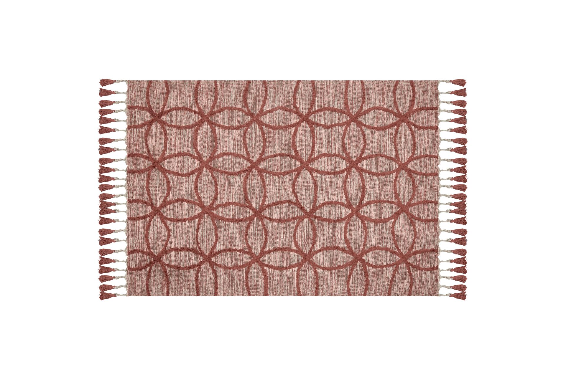 Kirsehir Bomullsteppe 160x230 cm - Rød - Tekstiler - Tepper & Matter - Moderne tepper - Bomullstepper