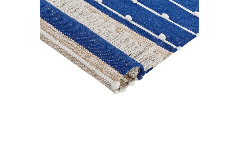 Kondhali Ryeteppe 80x150 cm - Blå - Tekstiler - Tepper & Matter - Moderne tepper - Bomullstepper