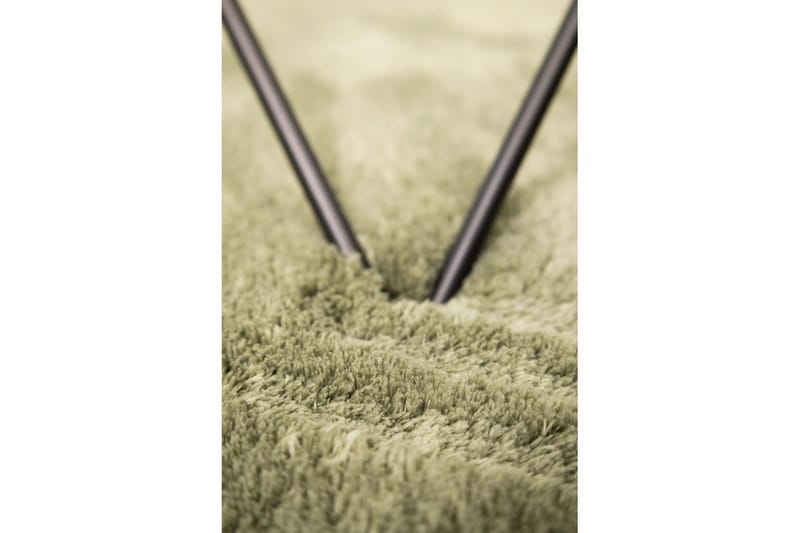 Langhåret teppe Royal Deluxe Rund - 120x120 cm, Grønn - Tekstiler - Tepper & Matter - Moderne tepper - Ryeteppe