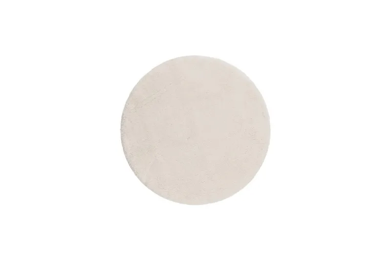 Langhåret teppe Royal Deluxe Rund, 120x120 cm, Krem