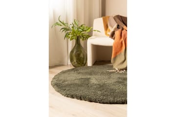 Langhåret teppe Royal Deluxe Rund - 120x120 cm, Smaragdgrønn - Tekstiler - Tepper & Matter - Moderne tepper - Ryeteppe