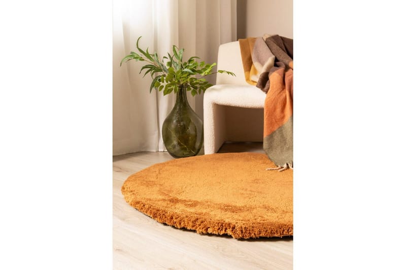 Langhåret teppe Royal Deluxe Rund - 120x120 cm, Terrakotta - Tekstiler - Tepper & Matter - Moderne tepper - Ryeteppe