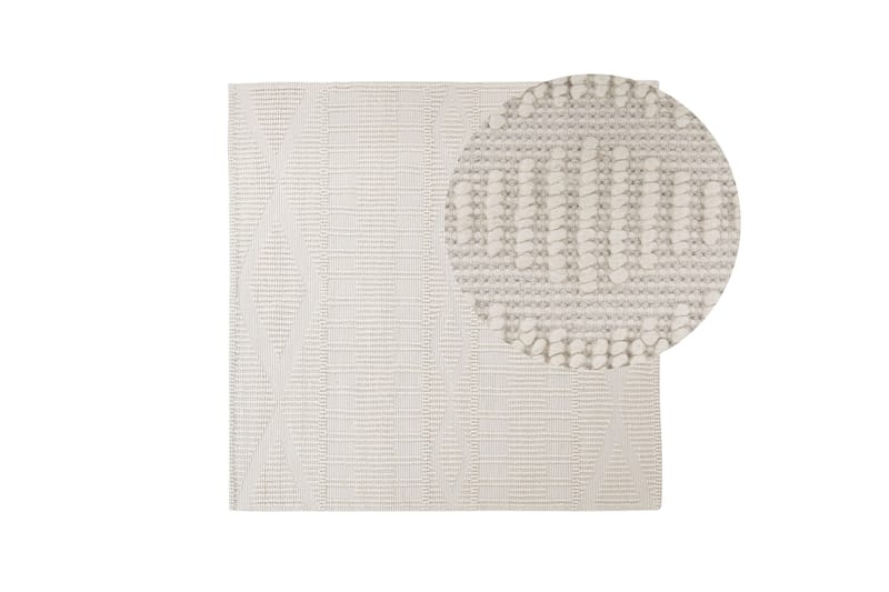 Lapseki Ullteppe 200x200 cm - Beige - Tekstiler - Tepper & Matter - Moderne tepper - Ullteppe