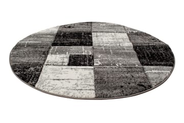 London Square Friezematte Rund 200 - Svart - Tekstiler - Tepper & Matter - Moderne tepper - Wiltontepper
