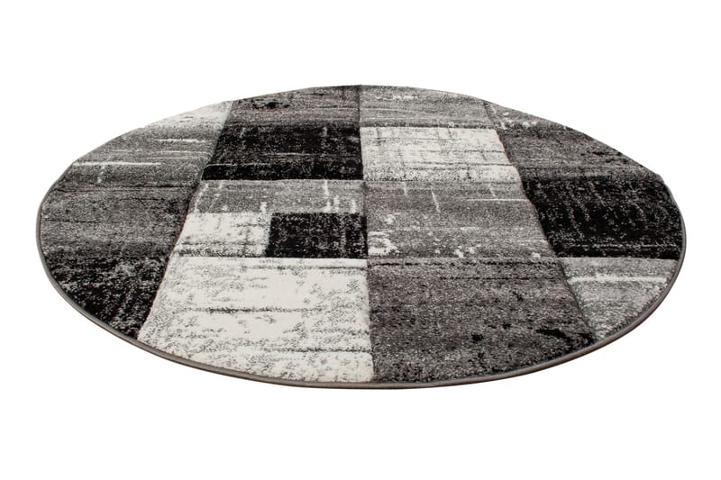 London Square Friezematte Rund 200 - Svart - Tekstiler - Tepper & Matter - Moderne tepper - Wiltontepper