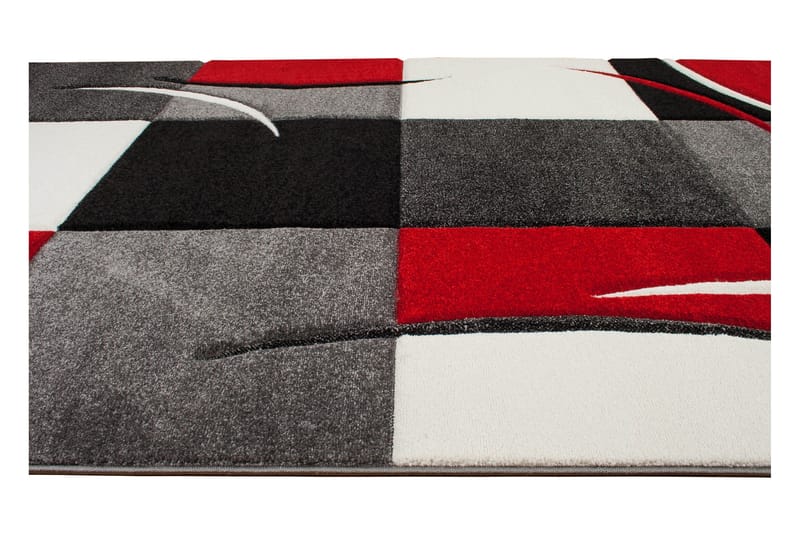 London Patch Friezematte 200x290 - Rød - Tekstiler - Tepper & Matter - Moderne tepper - Wiltontepper