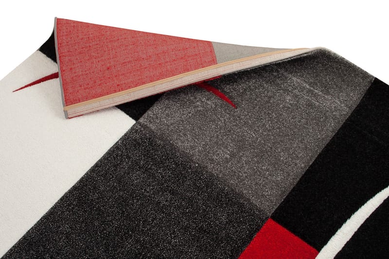 London Patch Friezematte 200x290 - Rød - Tekstiler - Tepper & Matter - Moderne tepper - Wiltontepper
