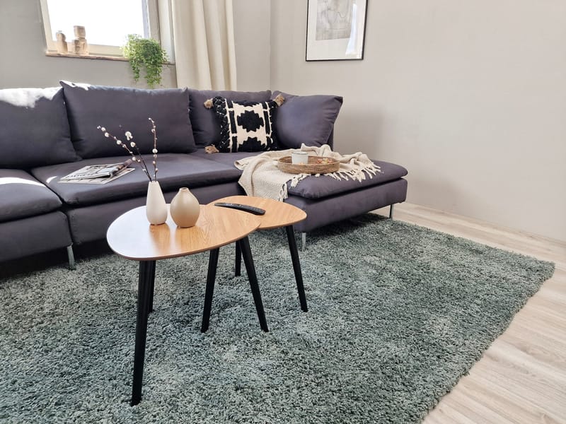 Lounge Ryeteppe 200x290 cm Rektangulær - Grønn - Tekstiler - Tepper & Matter - Moderne tepper - Ryeteppe