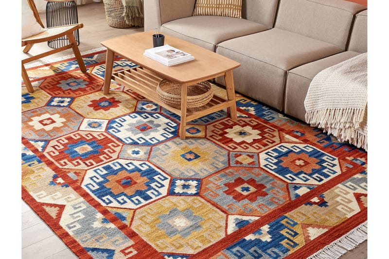 Lusarat Ullteppe 200x300 cm - Rød - Tekstiler - Tepper & Matter - Moderne tepper - Ullteppe