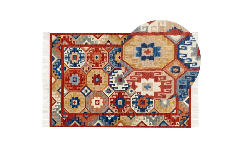 Lusarat Ullteppe 200x300 cm - Rød - Tekstiler - Tepper & Matter - Moderne tepper - Ullteppe