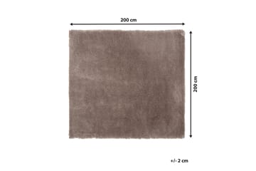 Lyme Matte Lång Lugg 200x200 cm - Lysebrun - Tekstiler - Tepper & Matter - Moderne tepper - Ryeteppe