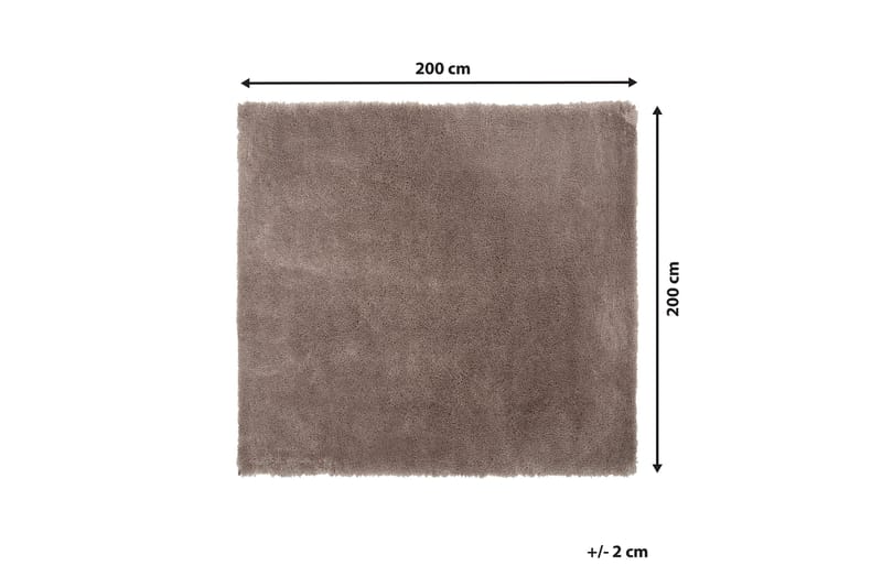 Lyme Matte Lång Lugg 200x200 cm - Lysebrun - Tekstiler - Tepper & Matter - Moderne tepper - Ryeteppe