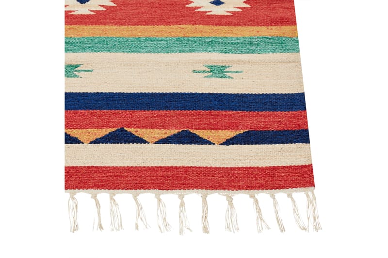 Margara Bomullsteppe 140x200 cm - Rød - Tekstiler - Tepper & Matter - Moderne tepper - Bomullstepper