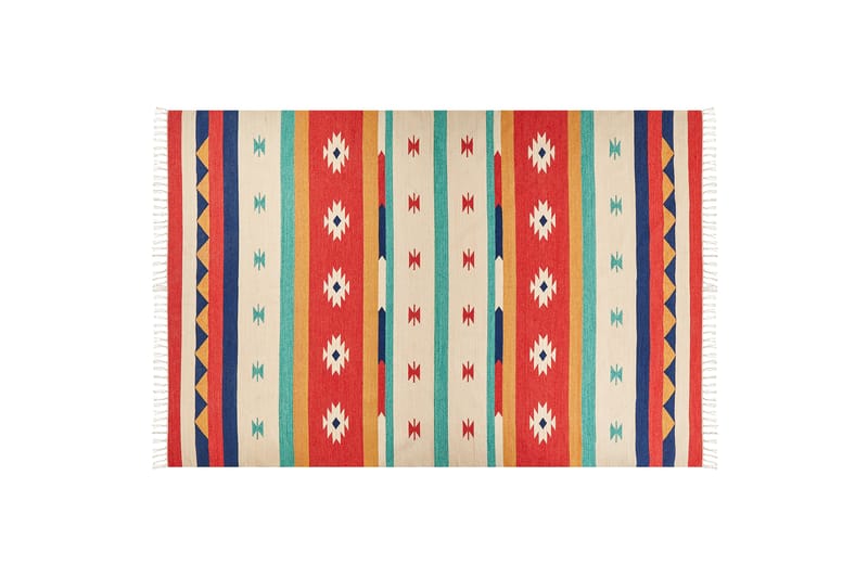 Margara Bomullsteppe 200x300 cm - Rød - Tekstiler - Tepper & Matter - Moderne tepper - Bomullstepper