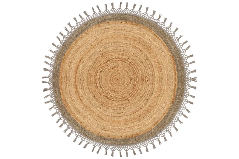 Beige Marts Juteteppe 140 cm Rund