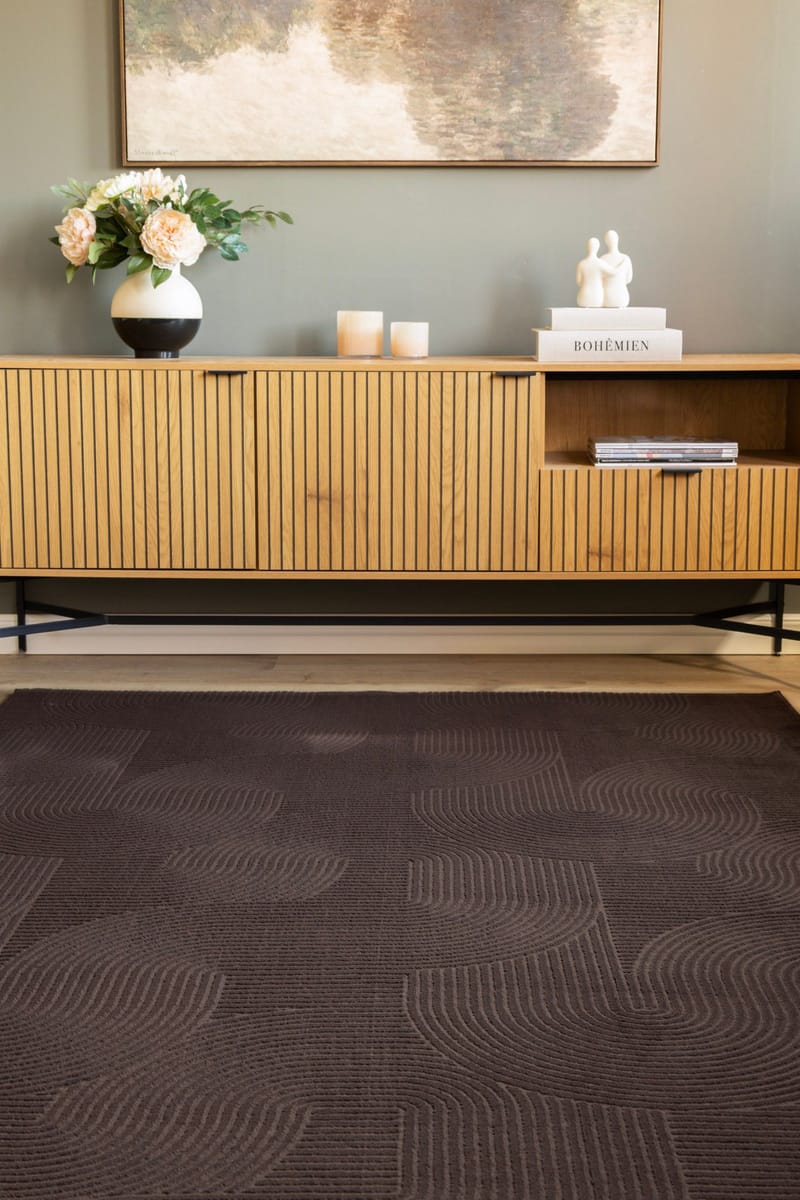 Maskinvevd teppe Castello Art 240x340 cm - Sjokolade - Tekstiler - Tepper & Matter - Moderne tepper - Wiltontepper