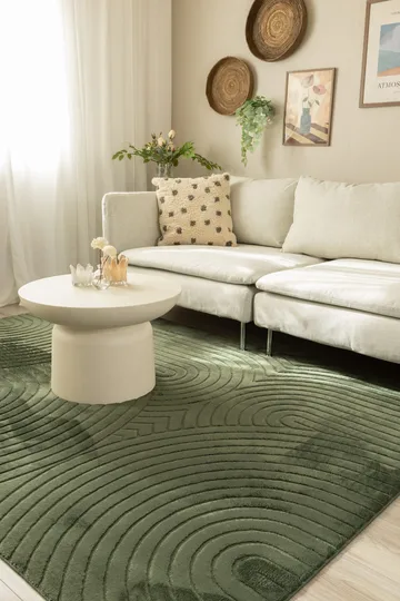 Maskinvevd teppe Cozy Zen 155x230 cm - Smaragdgrønn - Tekstiler - Tepper & Matter - Moderne tepper - Wiltontepper