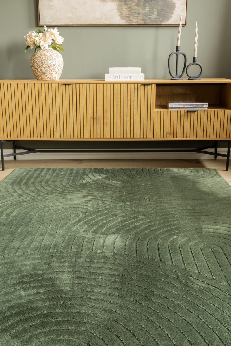 Maskinvevd teppe Cozy Zen 200x290 cm - Smaragdgrønn - Tekstiler - Tepper & Matter - Moderne tepper - Wiltontepper