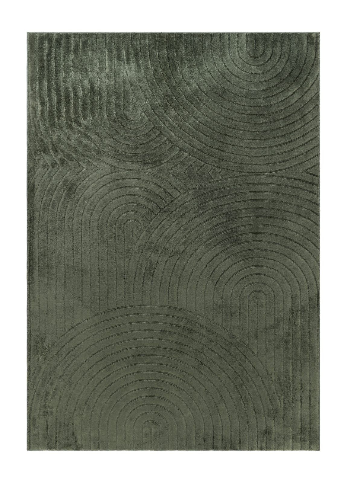 Maskinvevd teppe Cozy Zen 200x290 cm - Smaragdgrønn