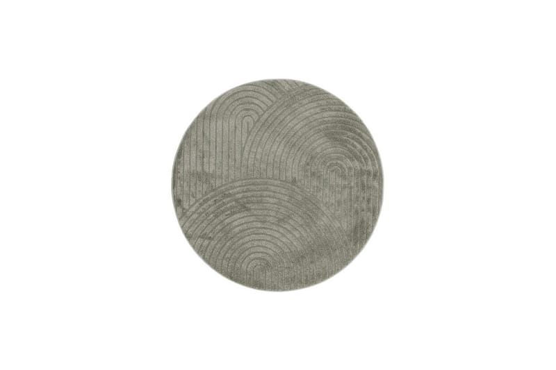 Maskinvevd teppe Genova Zen Rund - 160x160 cm, Grønn - Tekstiler - Tepper & Matter - Moderne tepper - Wiltontepper