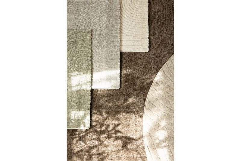 Maskinvevd teppe Genova Zen Rund - 160x160 cm, Mokka - Tekstiler - Tepper & Matter - Moderne tepper - Wiltontepper