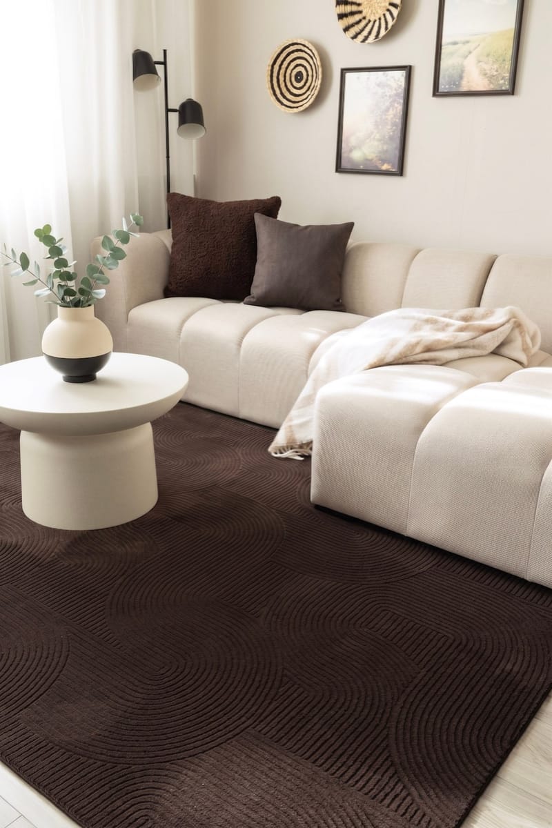 Maskinvevd teppe KM Home Castello Art GANG 80x150 Sjokolade - Sjokolade - Tekstiler - Tepper & Matter - Moderne tepper - Gangmatter