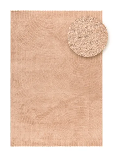 Maskinvevd teppe KM Home Genova Zen 200x290 cm Peach - Fersken - Tekstiler - Tepper & Matter - Moderne tepper - Wiltontepper