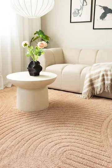 Maskinvevd teppe KM Home Genova Zen 280x380 cm Peach - Peach - Tekstiler - Tepper & Matter - Moderne tepper - Wiltontepper