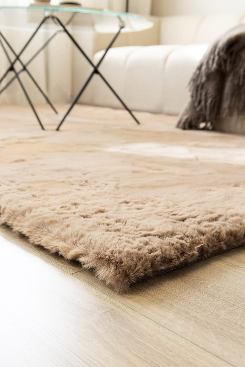 Maskinvevd teppe KM Home Heaven Deluxe KVADRAT 200x200 Mørk Lin - Mørk Lin - Tekstiler - Tepper & Matter - Moderne tepper - Wiltontepper