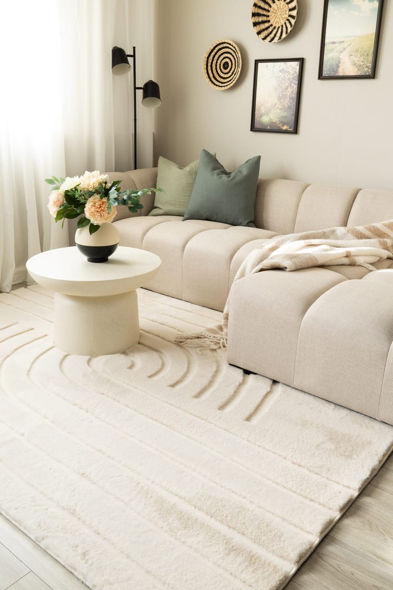 Maskinvevd teppe KM Home Heaven Modern 160x230 Natur - Natur - Tekstiler - Tepper & Matter - Moderne tepper - Wiltontepper