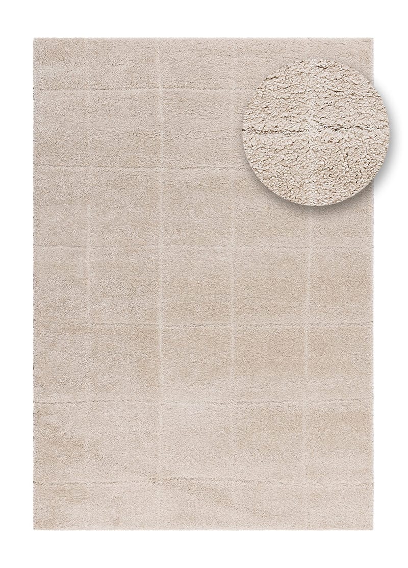 Maskinvevd teppe KM Home Montana Square 140x200 Lin - lin - Tekstiler - Tepper & Matter - Moderne tepper - Wiltontepper