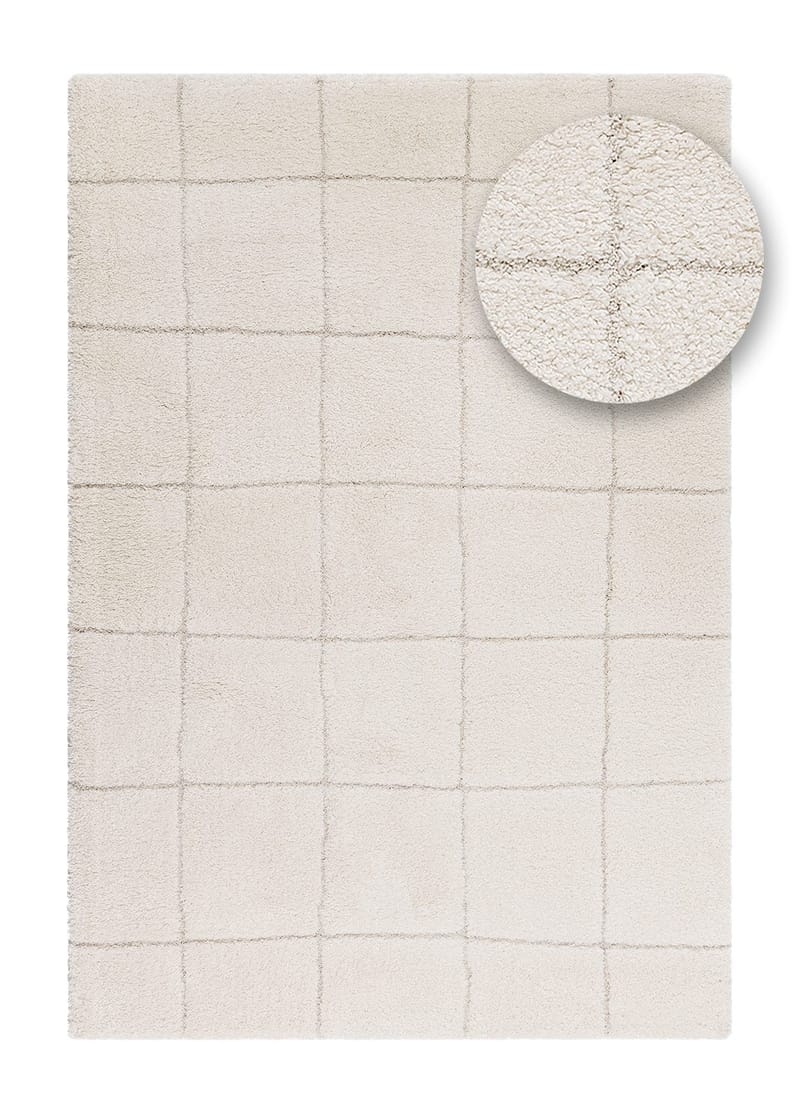 Maskinvevd teppe KM Home Montana Square 240x340 Creme - Krem - Tekstiler - Tepper & Matter - Moderne tepper - Wiltontepper