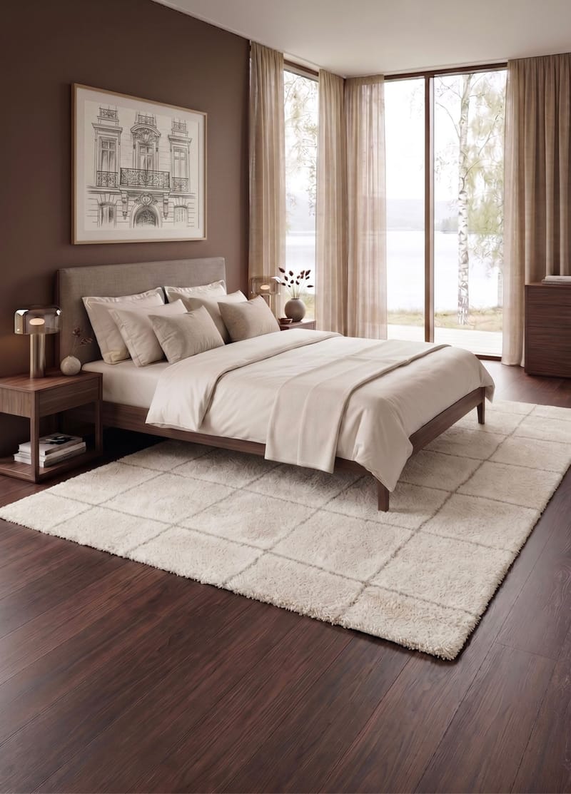 Maskinvevd teppe KM Home Montana Square 240x340 Creme - Krem - Tekstiler - Tepper & Matter - Moderne tepper - Wiltontepper